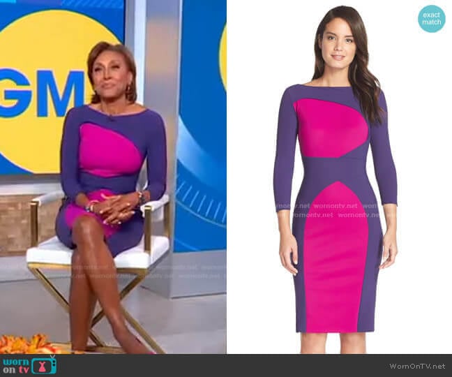 'Alessandra' Dress by Chiara Boni La Petite Robe worn by Robin Roberts on Good Morning America