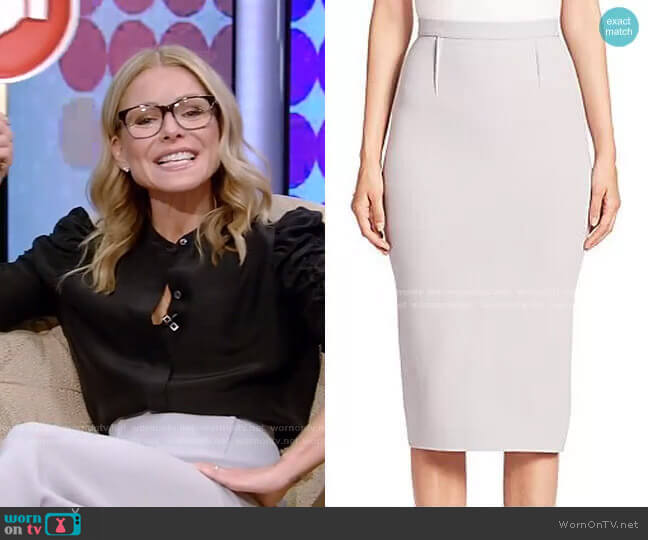 Arreton Pencil Skirt by Roland Mouret worn by Kelly Ripa on Live with Kelly and Ryan