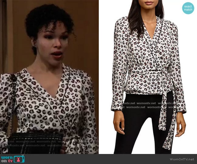 WornOnTV: Portia’s leopard print wrap blouse on General Hospital ...