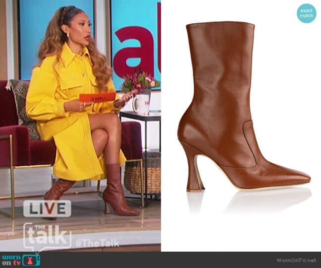 Brandy Boot in Whiskey by Brother Vellies worn by Elaine Welteroth on The Talk