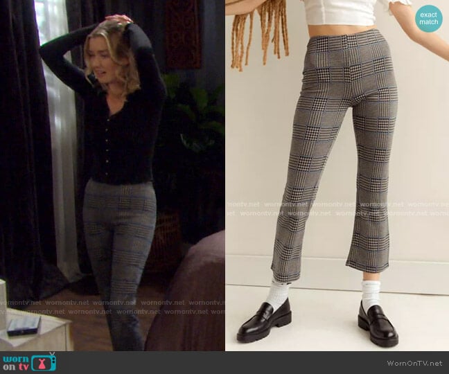 Cara High-Waisted Kick Flare Pant by Urban Outfitters worn by Claire Brady (Isabel Durant ) on Days of our Lives