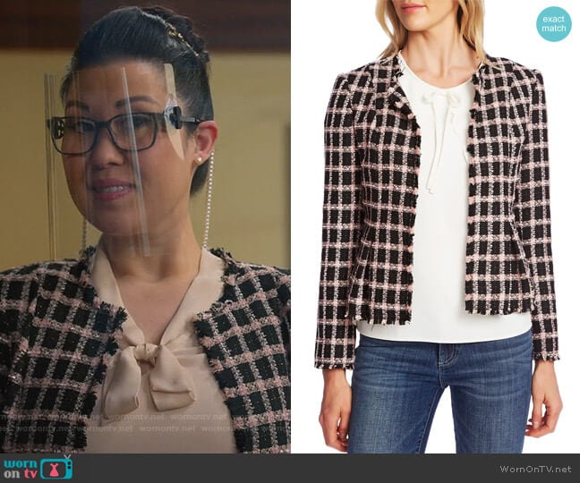 WornOnTV: Sherri’s black check tweed blazer on All Rise | Ruthie Ann ...