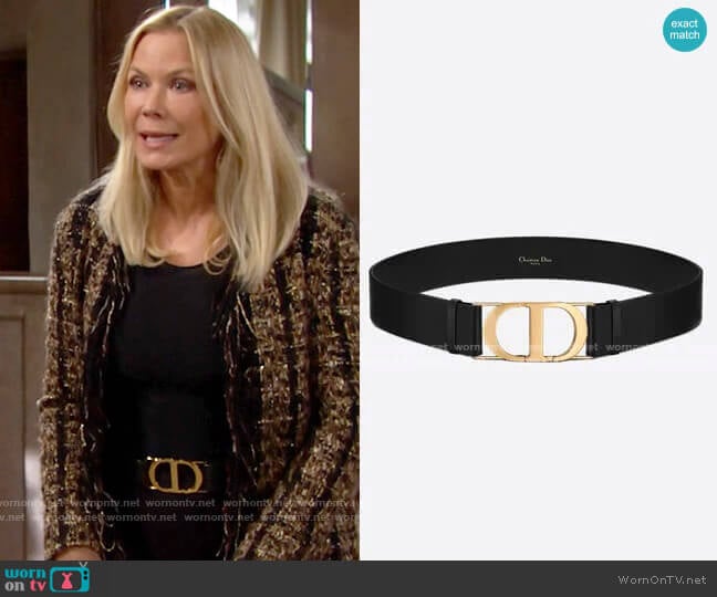 Christian Dior 30 Montaigne Belt worn by Brooke Logan (Katherine Kelly Lang) on The Bold and the Beautiful