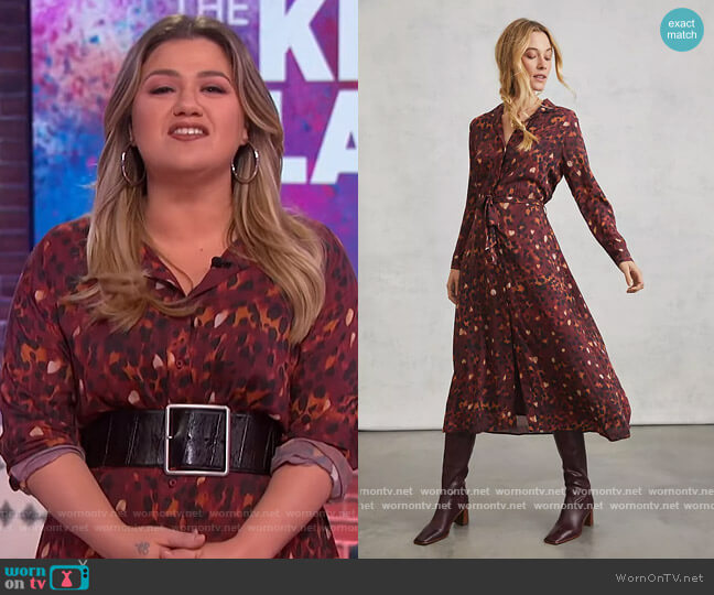 WornOnTV: Kelly’s red leopard print shirtdress on The Kelly Clarkson ...
