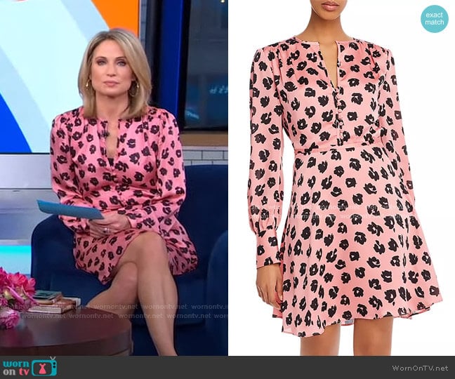 Danette A-Line Mini Dress by Equipment worn by Amy Robach on Good Morning America