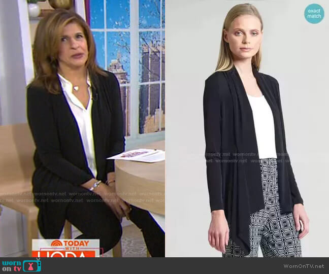 Drape Tunic Cardigan  by Clara Sunwoo worn by Hoda Kotb on Today