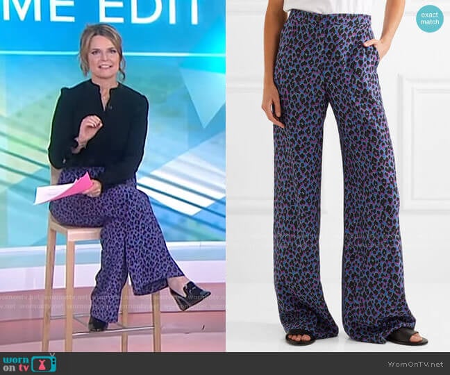 Emmanuelle Wide-Leg Pants by Vanessa Seward worn by Savannah Guthrie on Today