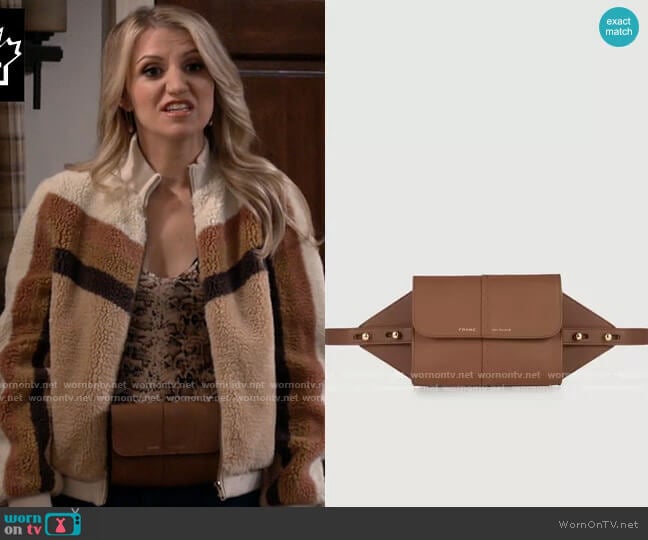 Frame Les Second - Belt Bag in Tobacco worn by Gina Dabrowski (Annaleigh Ashford) on B Positive