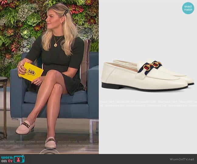 Loafer with Web by Gucci worn by Amanda Kloots on The Talk