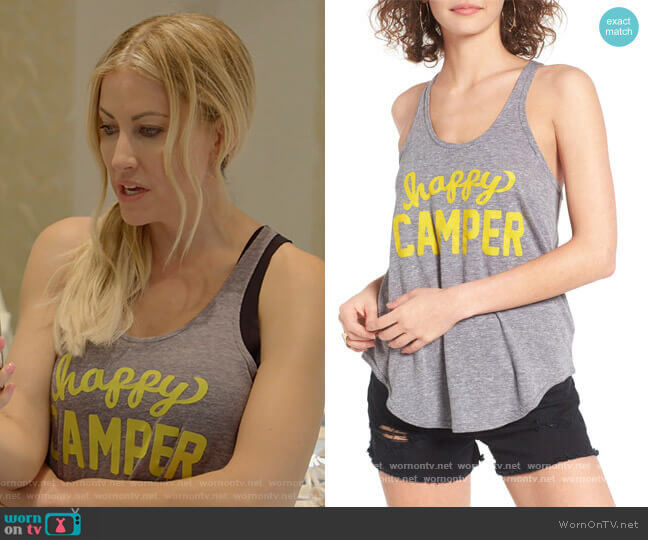 Happy Camper Athena Tank by Sub_Urban Riot worn by Stephanie Hollman on The Real Housewives of Dallas