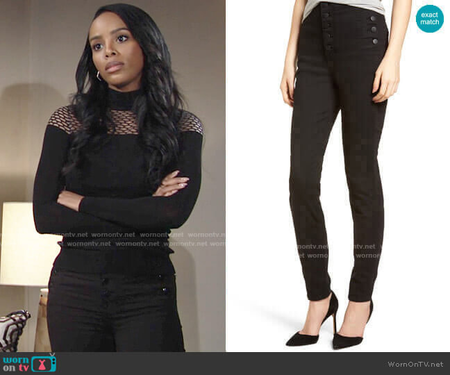 J Brand Natasha Jeans worn by Imani on The Young and the Restless worn by Imani Benedict (Leigh-Ann Rose) on The Young and the Restless