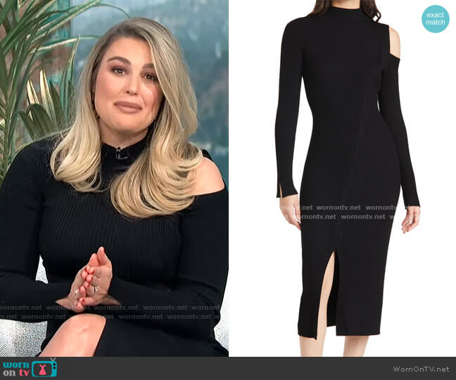 Aurora Ribbed Cable Dress by Jonathan Simkhai worn by Carissa Loethen Culiner on E! News