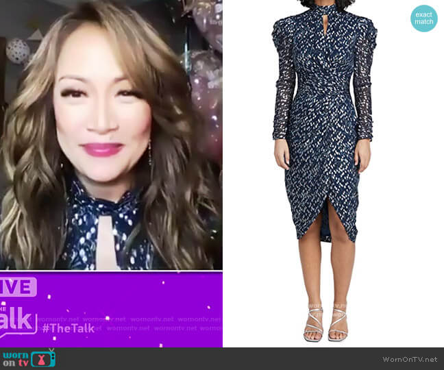 Reyna Long Sleeve Midi Dress by Jonathan Simkhai worn by Carrie Inaba on The Talk