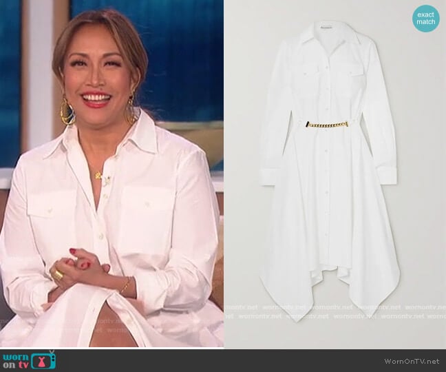 Asymmetric Shirt Dress by JW Anderson worn by Carrie Inaba on The Talk