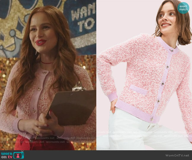 Knit Tweed Cardigan by Kate Spade worn by Cheryl Blossom (Madelaine Petsch) on Riverdale