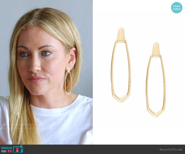 Patterson Hoop Earrings by Kendra Scott worn by Stephanie Hollman on The Real Housewives of Dallas