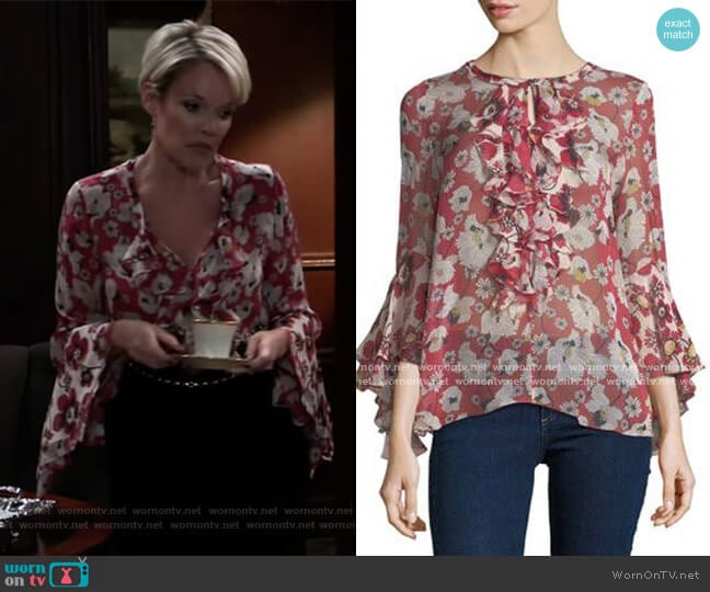 Agatha Blouse by Kobi Halperin worn by Ava Jerome (Maura West) on General Hospital