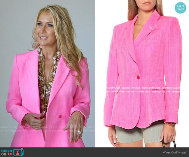 La Veste Qui Vole blazer by Jacquemus worn by Kary Brittingham on The Real Housewives of Dallas