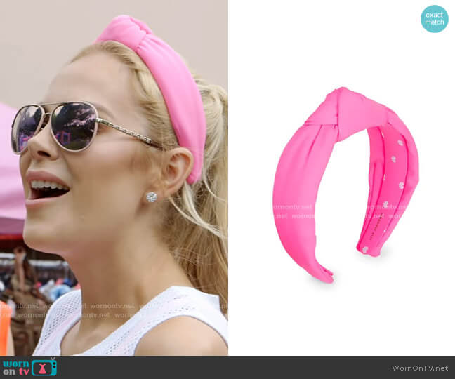 Neoprene Knot Headband by Lele Sadoughi worn by Kameron Westcott on The Real Housewives of Dallas