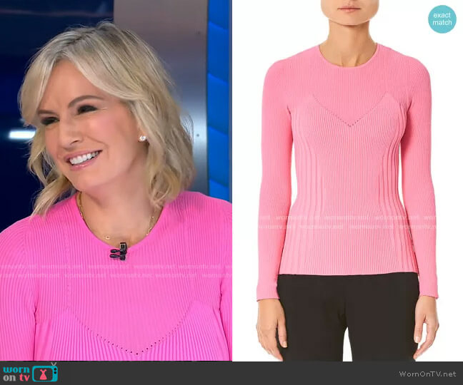 Long-Sleeve Crewneck Ribbed Sweater by Carolina Herrera worn by Dr. Jennifer Ashton on Good Morning America