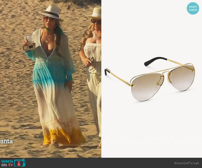 Grease Sunglasses by Louis Vuitton worn by Kelly Dodd on The Real Housewives of Orange County