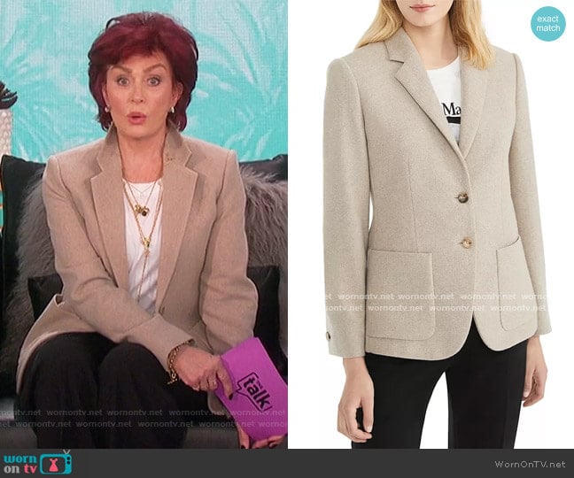 Cashmere Pecora Blazer by Max Mara worn by Sharon Osbourne on The Talk