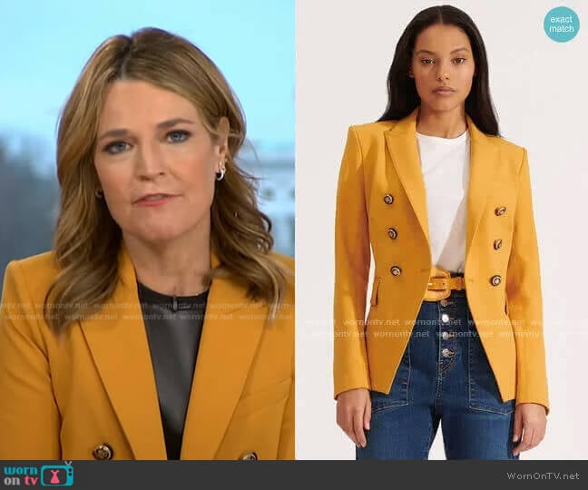 Miller Dickey Jacket by Veronica Beard worn by Savannah Guthrie on Today