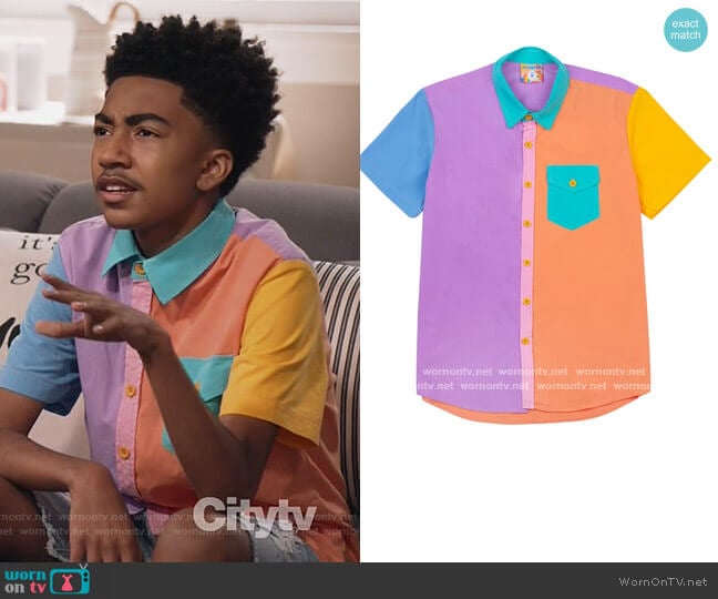 Vintage Palm Button Up Shirt by Mokuyobi worn by Jack Johnson (Miles Brown) on Black-ish