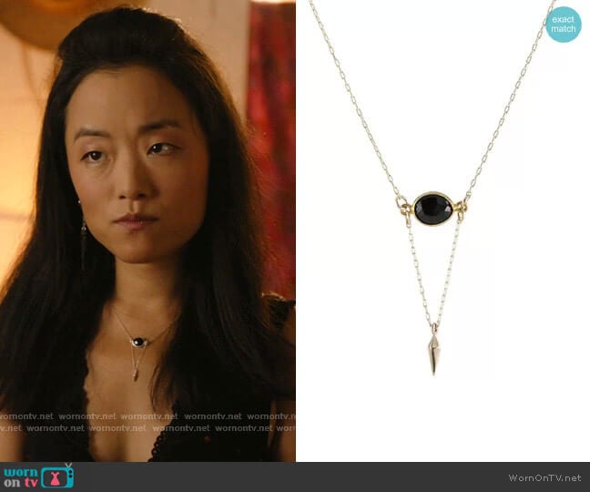 Onyx Point Necklace by Peggy Li worn by Janet (Andrea Bang) on Kims Convenience