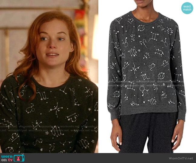 What's Your Sign Long Sleeve Top by PJ Salvage worn by Zoey Clarke (Jane Levy) on Zoeys Extraordinary Playlist