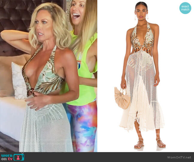 Palmeira Netted Beach Dress by PatBo worn by Braunwyn Windham-Burke on The Real Housewives of Orange County