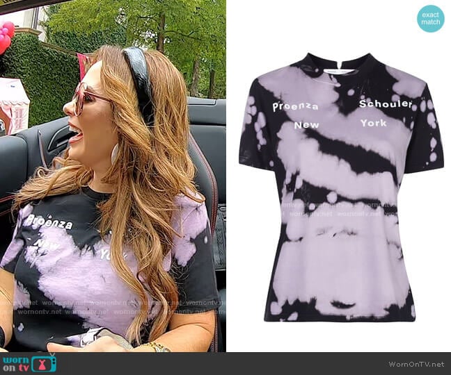 Tie-Dye Print T-shirt by Proenza Schouler White Label worn by D’Andra Simmons on The Real Housewives of Dallas