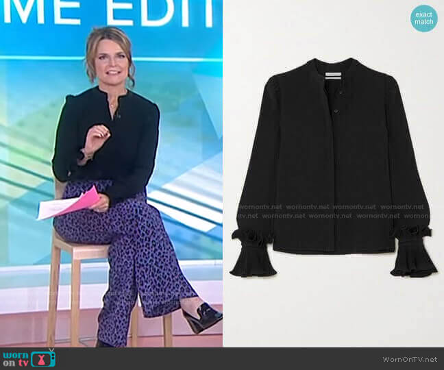 Ruffled Blouse by Co worn by Savannah Guthrie on Today