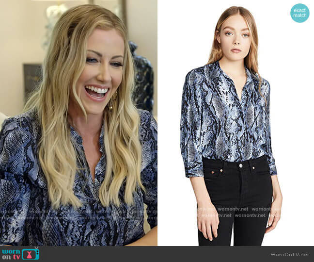 Ryan Blouse in Myst Salvadora by L'Agence worn by Stephanie Hollman on The Real Housewives of Dallas