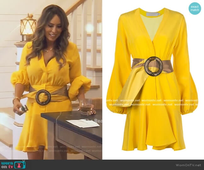 Belted Wrap Dress by Silvia Tcherassi worn by Kelly Dodd on The Real Housewives of Orange County