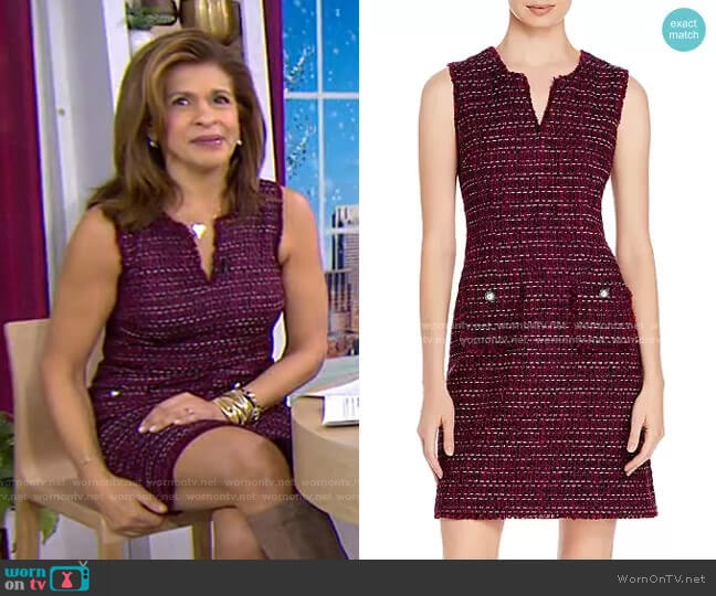 Sleeveless Tweed Dress by Karl Lagerfeld  worn by Hoda Kotb on Today