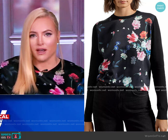 Sandalwood Floral Print Sweater by Ted Baker worn by Meghan McCain on The View