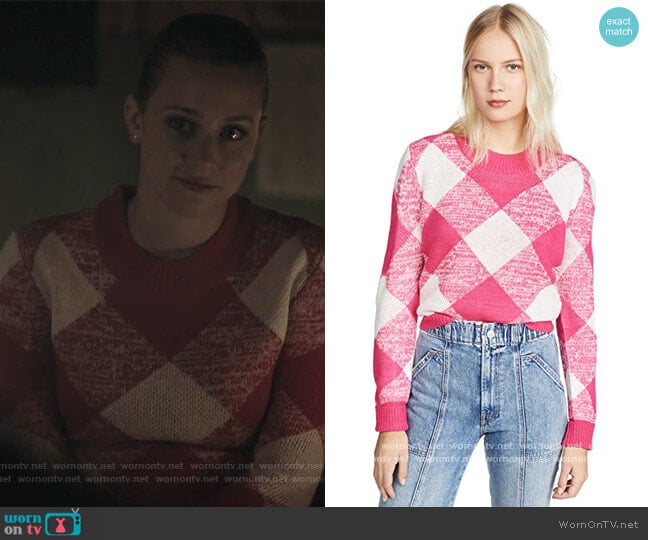 Angle Knit Sweater by The Fifth Label worn by Betty Cooper (Lili Reinhart) on Riverdale