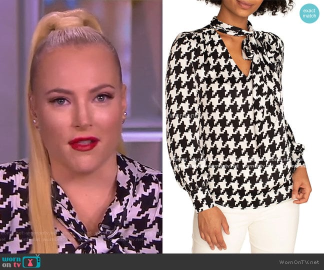 Demming Houndstooth Top by Trina Turk worn by Meghan McCain on The View