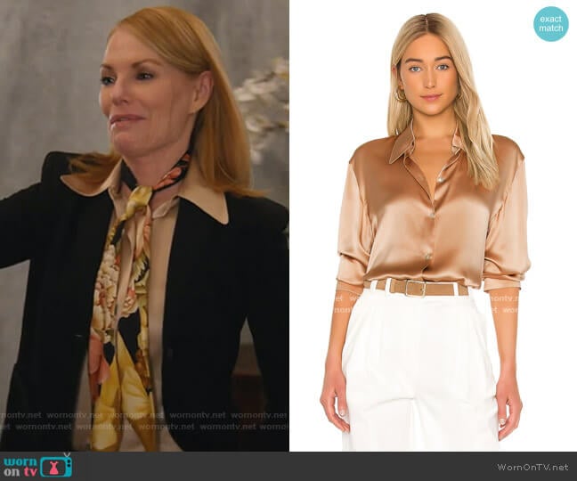 Shaped Collar Blouse by Vince worn by Lisa Benner (Marg Helgenberger) on All Rise