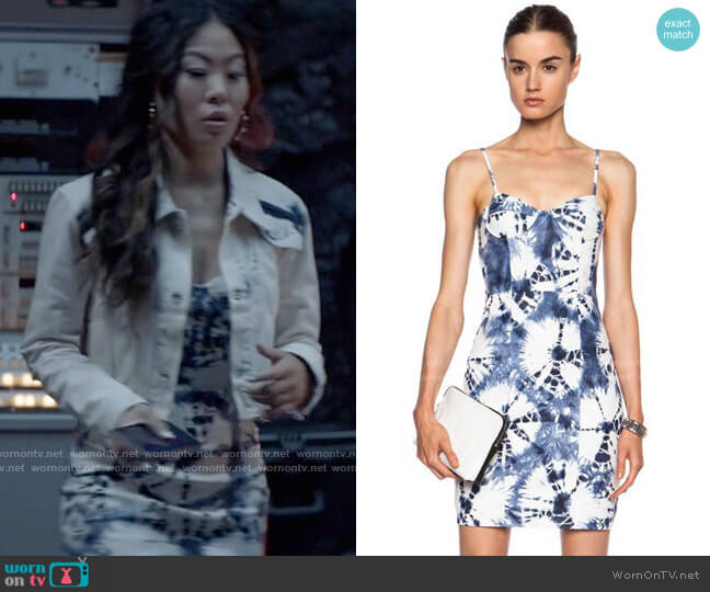 Alexander Wang Leather Structured Cami Dress worn by Mary Hamilton (Nicole Kang) on Batwoman
