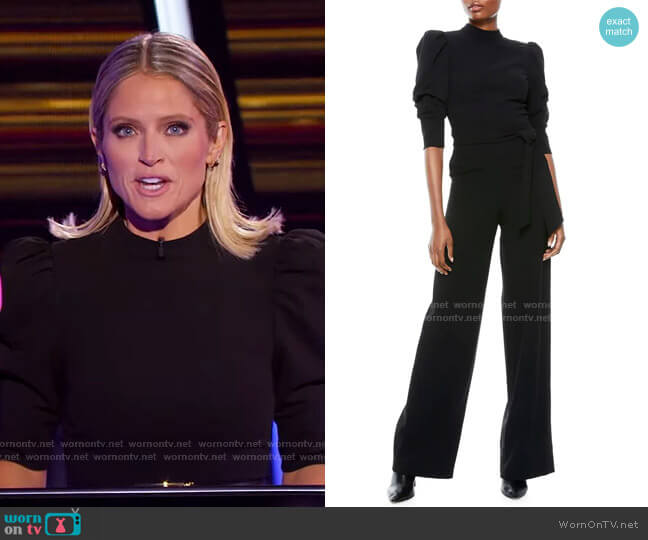 WornOnTV: Sara’s black puff sleeve jumpsuit on The Chase | Sara Haines ...