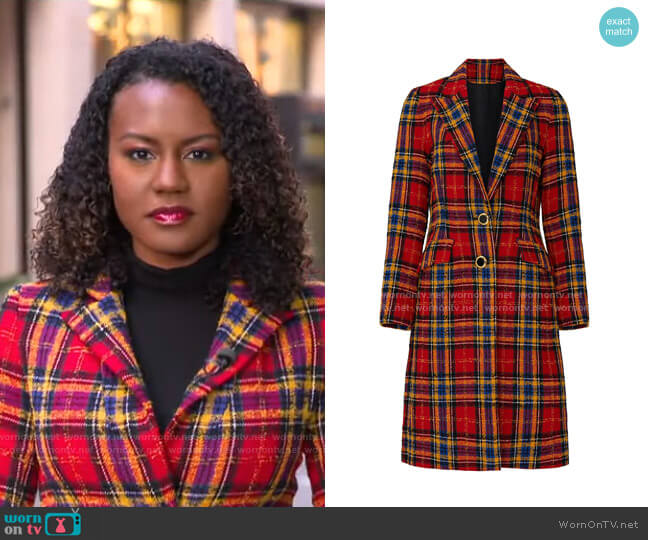 Vail Coat by Amanda Uprichard worn by Janai Norman on Good Morning America