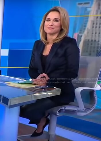 Amy’s navy velvet blazer on Good Morning America