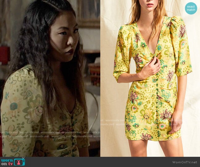 Wilfred Le Fou Tango Dress in Firefly/Pixie Green worn by Mary Hamilton (Nicole Kang) on Batwoman