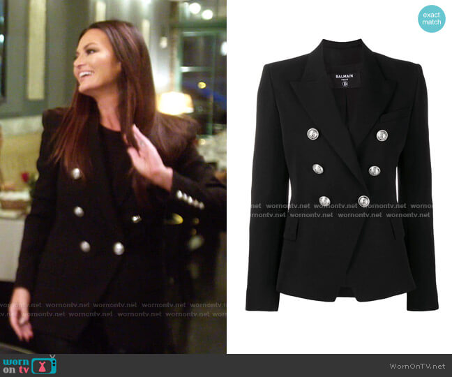 Double Breasted Blazer by Balmain worn by Lisa Barlow on The Real Housewives of Salt Lake City