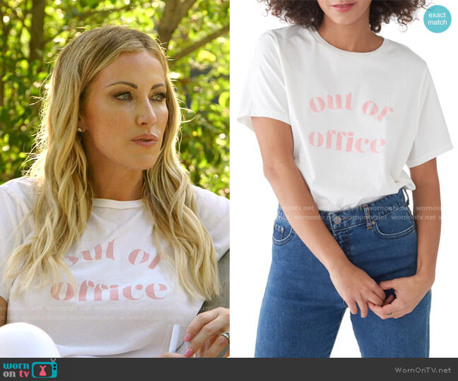 Out of Office Classic Tee by Ban.Do worn by Stephanie Hollman on The Real Housewives of Dallas