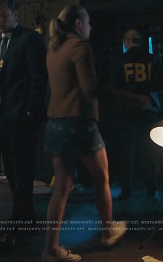 Betty's floral embroidered denim shorts on Riverdale