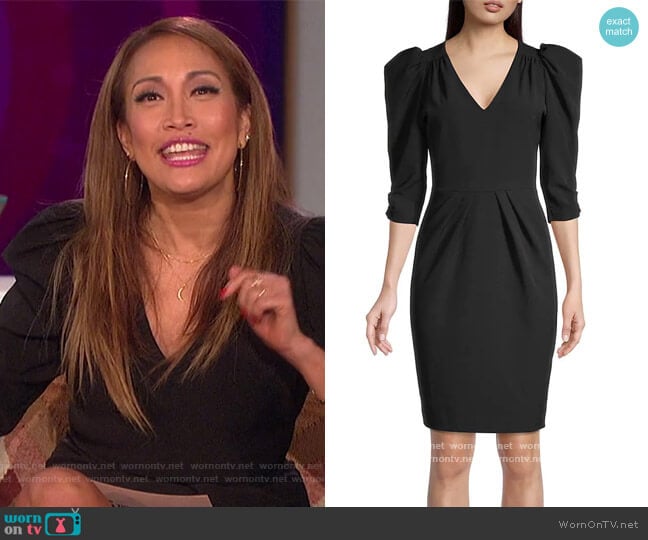 WornOnTV: Carrie’s black puff sleeve dress on The Talk | Carrie Inaba ...