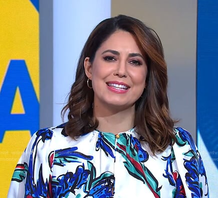 Cecilia’s white floral blouse on Good Morning America